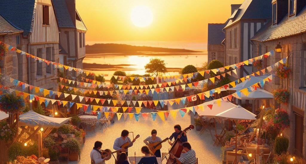 la fête au village et l'occasion de déguster le far Breton