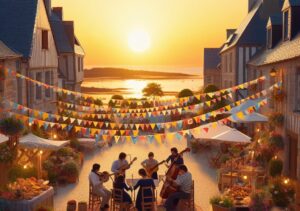 la fête au village et l'occasion de déguster le far Breton