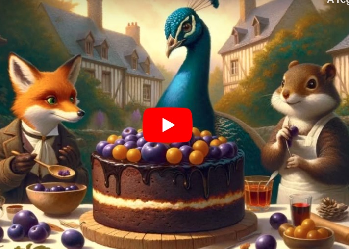 Livre de cuisine avec fable et animaux