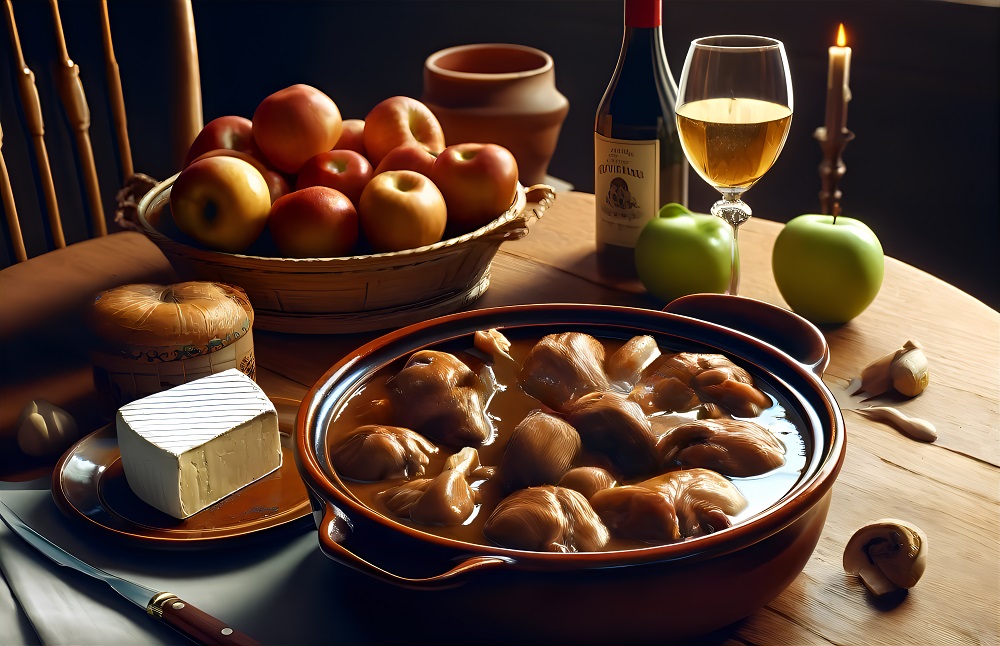 recette de Ragoût de lapin au Camembert et aux pommes