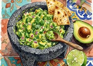 authentique guacamole mexicain